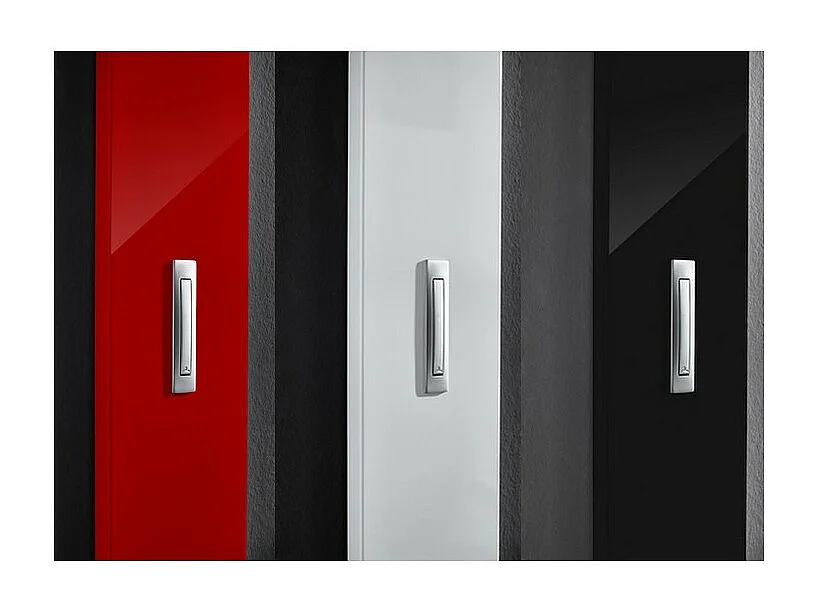 Perchero de pared lacado de diseño blanco negro Alti - Blanco