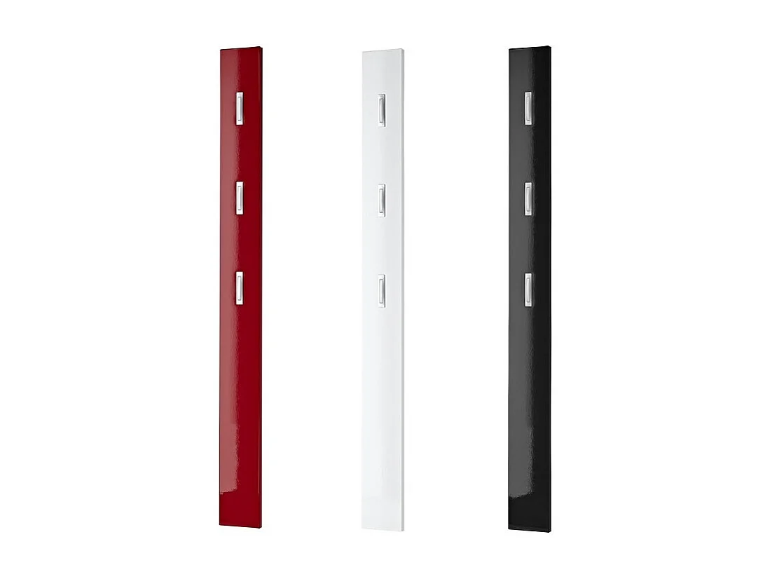 Appendiabiti da parete Alti design bianco nero laccato - Bianco