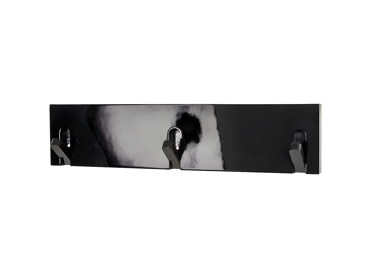 Perchero de diseño con 3 ganchos de pared negros Neli