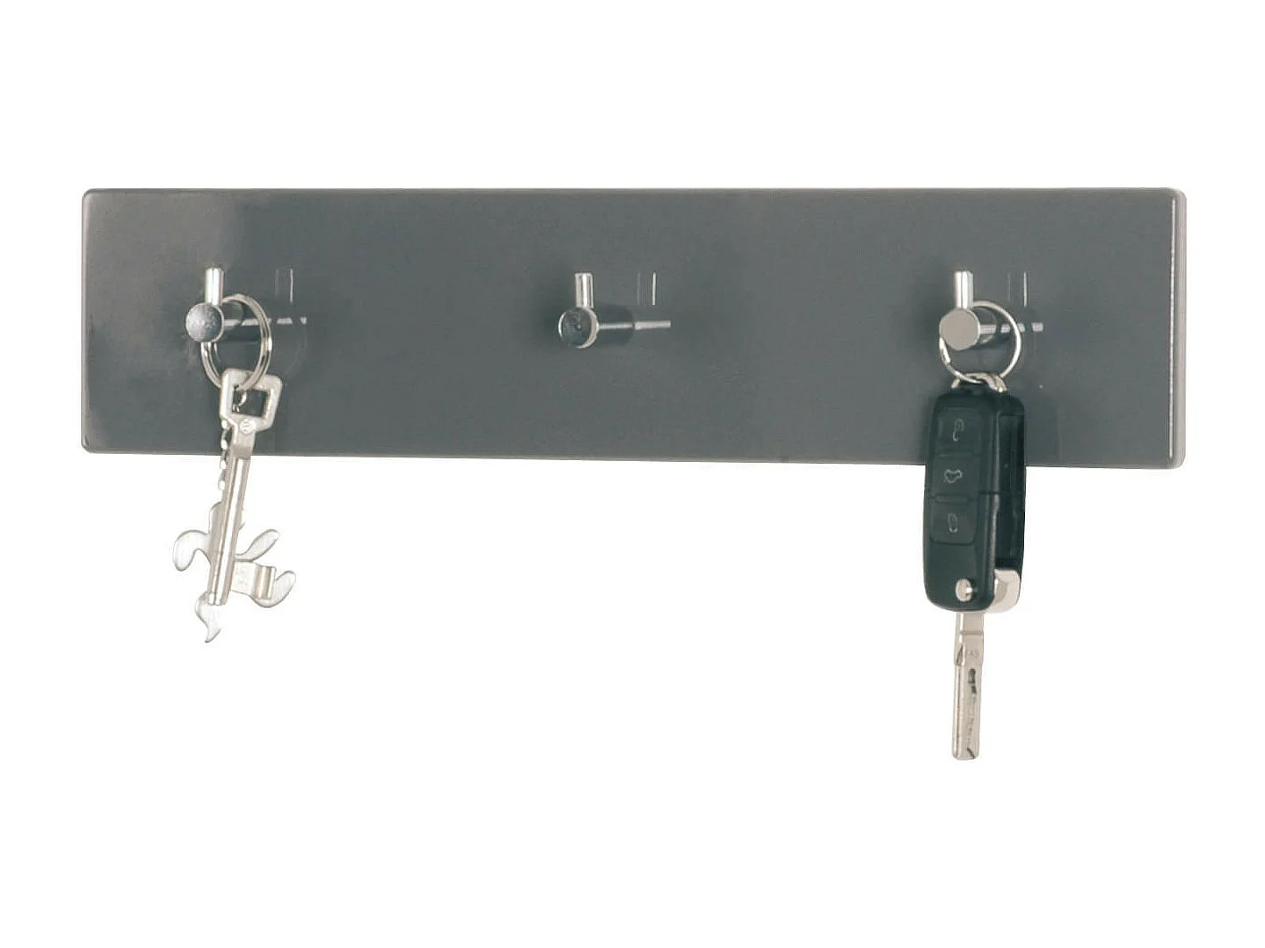 Appendiabiti a 3 ganci da parete dal design grigio Elio