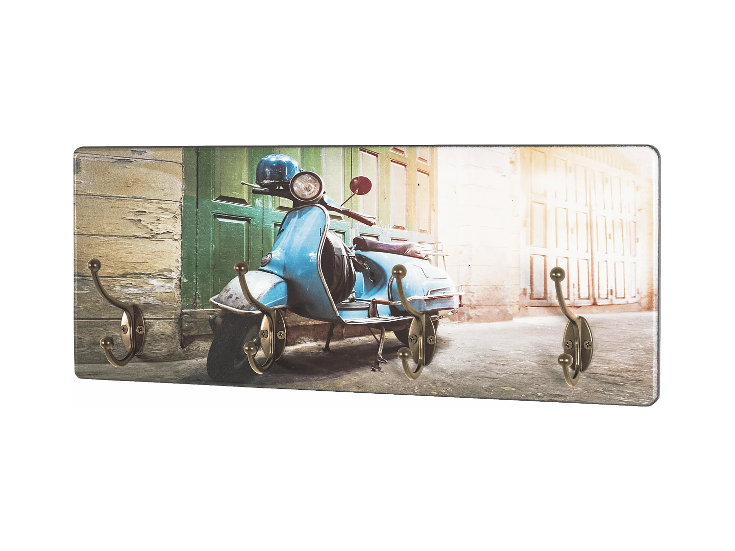 Patère Murale 4 Crochets "Vespa" 50cm Multicolore
