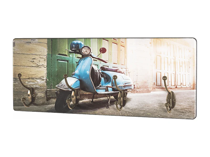 Patère Murale 4 Crochets "Vespa" 50cm Multicolore