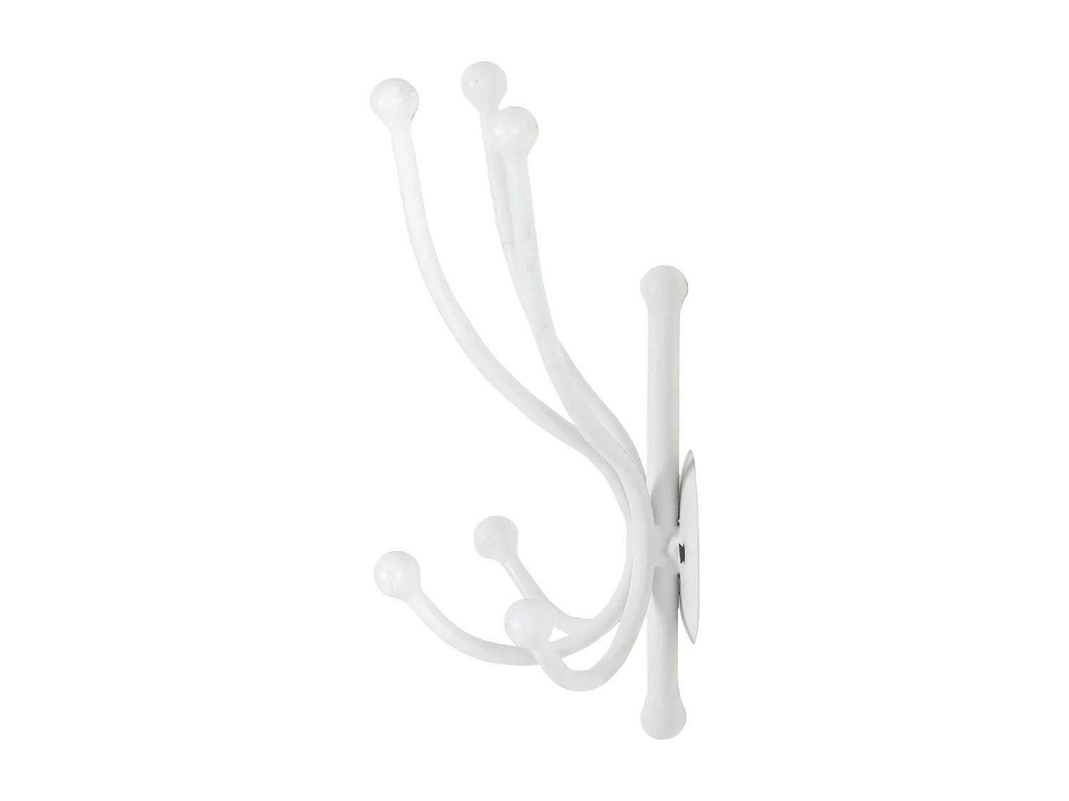 Perchero de pared de diseño metálico blanco con 6 ganchos Colt