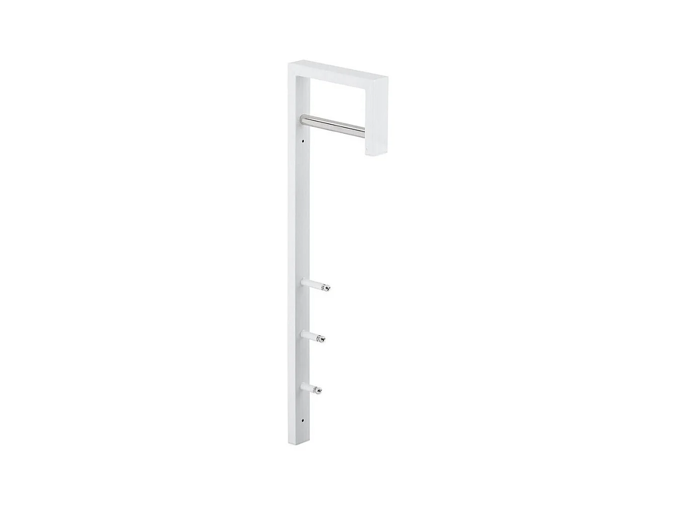 Porte manteau mural blanc avec penderie Skipi