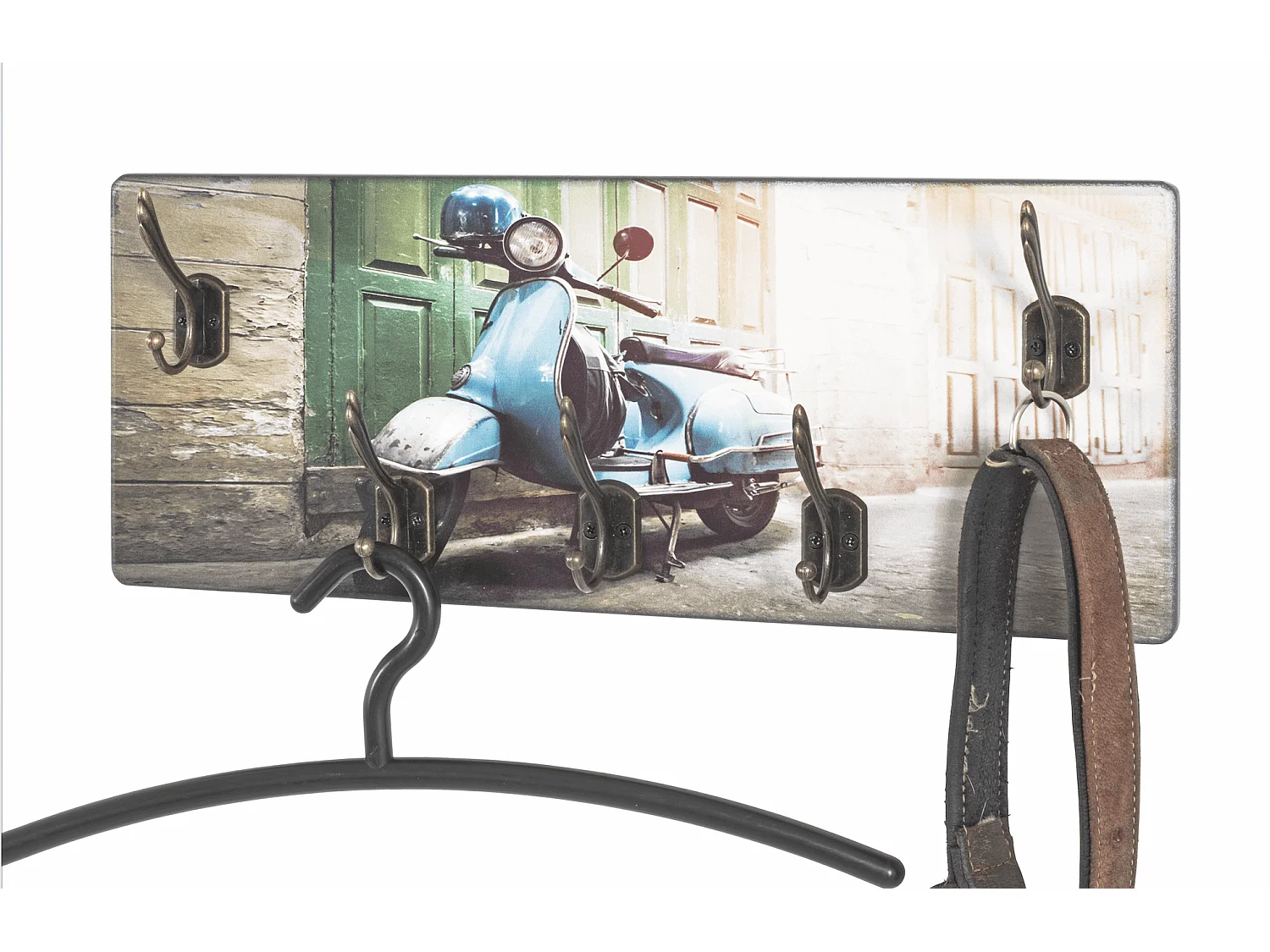 Ganci da parete design scooter vintage, 5 ganci Anja