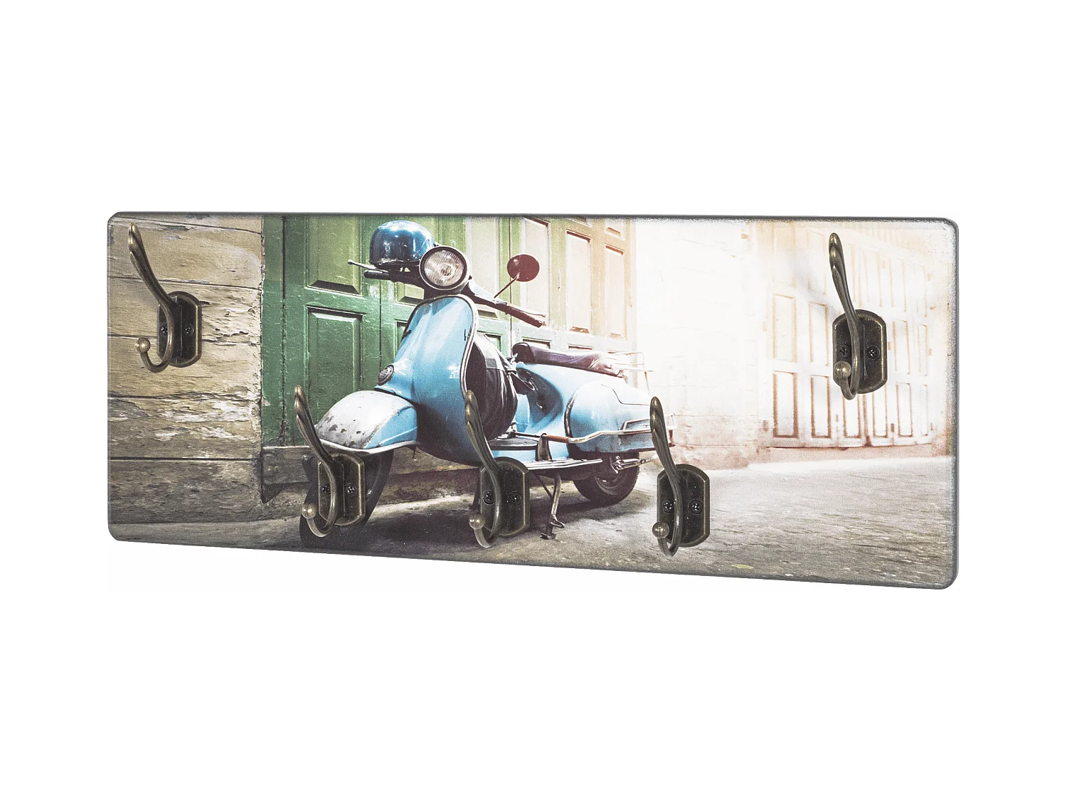 Patère Murale 5 Crochets "Vespa" 50cm Multicolore