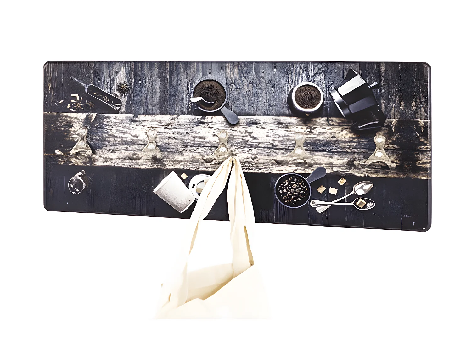 Patère Murale Design "Café" 50cm Noir