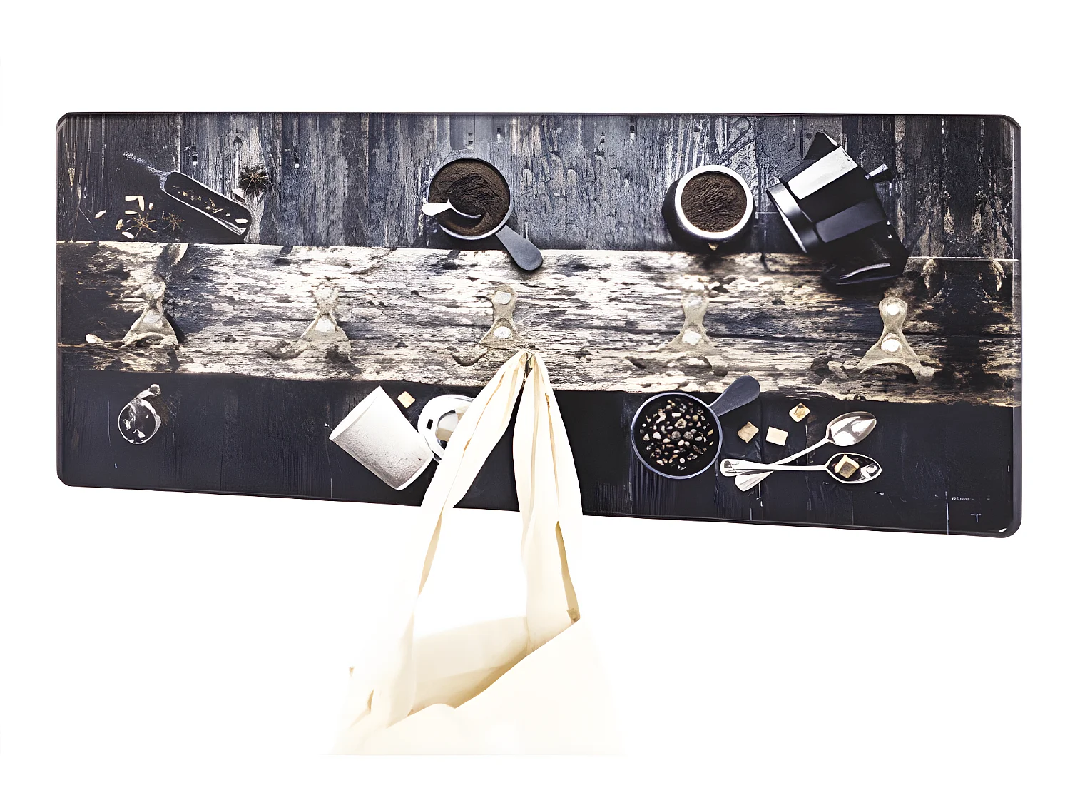 Patère Murale Design "Café" 50cm Noir