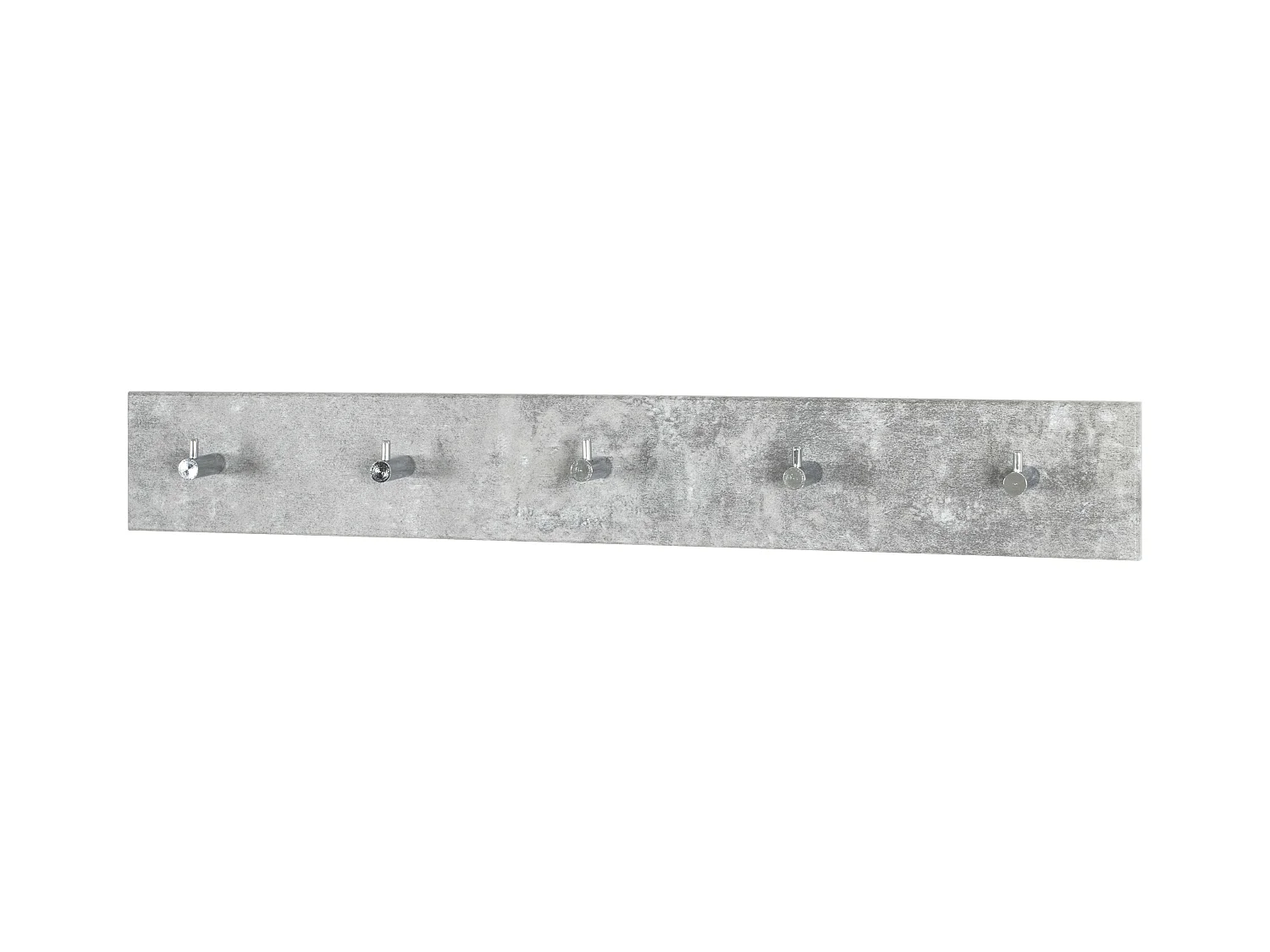 Perchero de pared de diseño concreto con 5 ganchos Gris