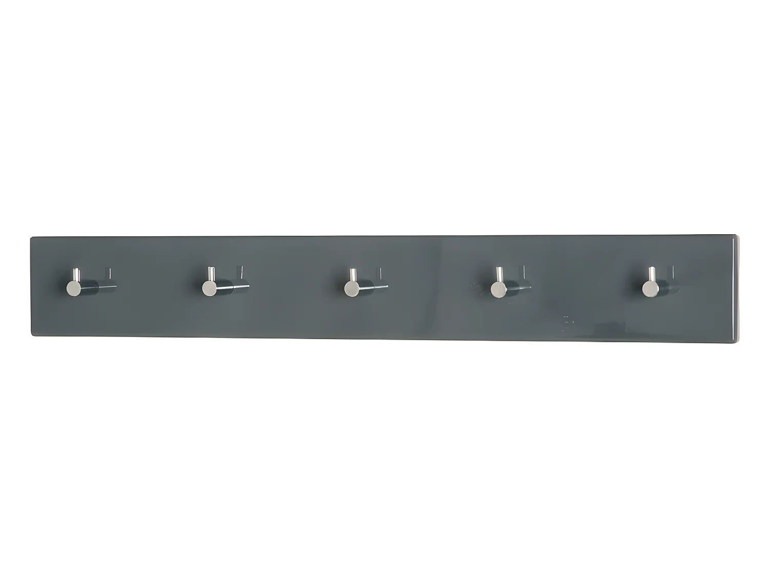 Porte-manteau 5 patères murales design gris Elio