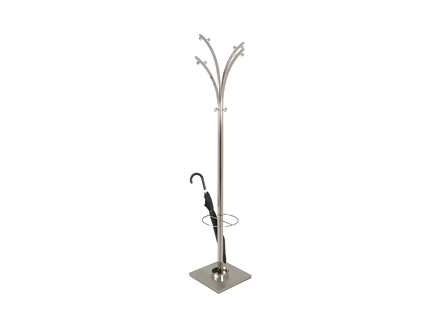 Gardinia 4147 Asta per Tende Café, Metallo, Effetto Acciaio Inox, 60-100 cm