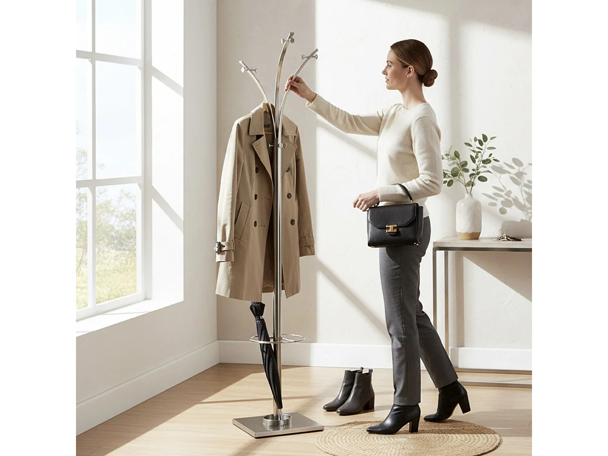 Porte-Manteau Design "Outan" 187cm Inox