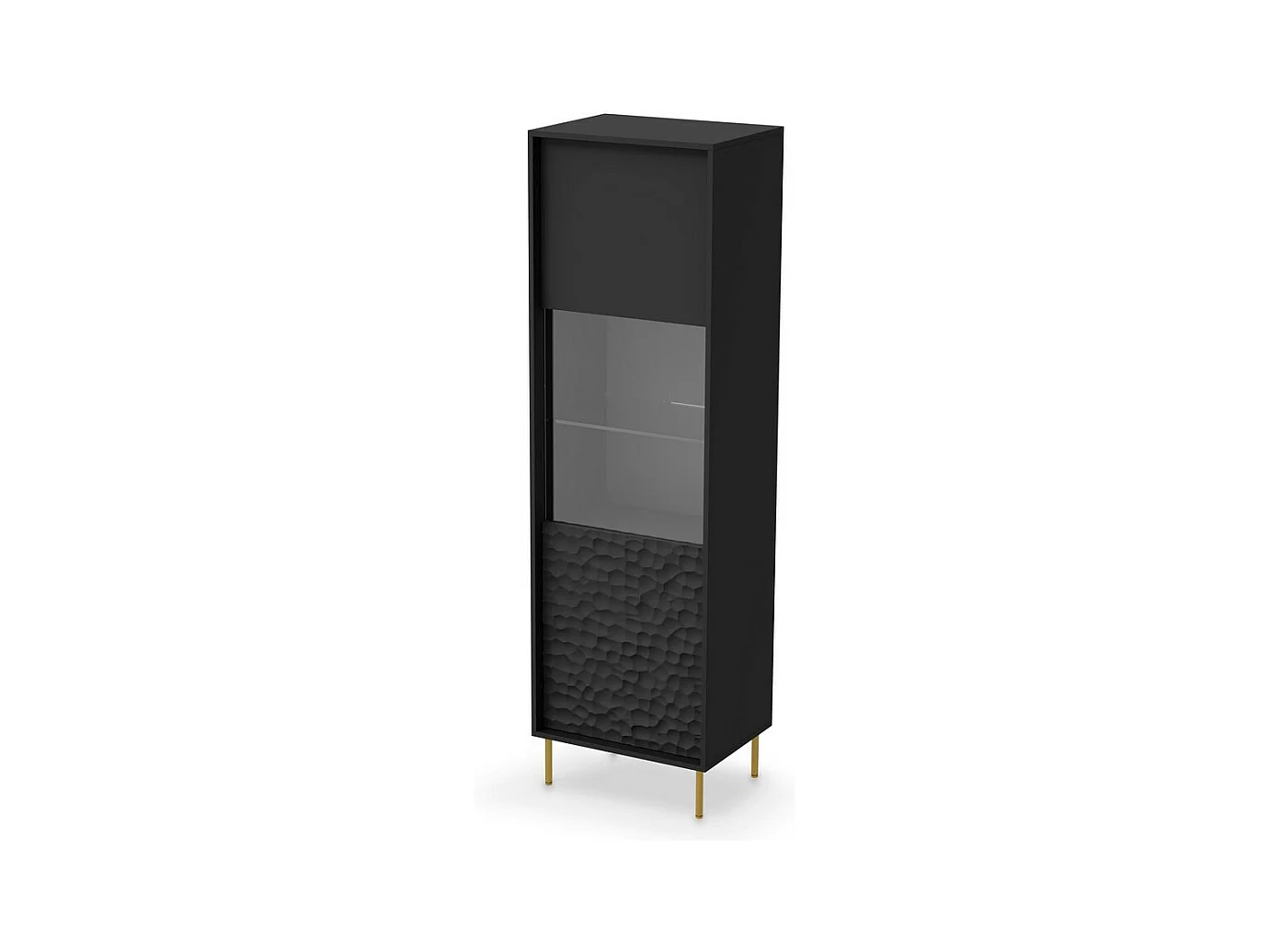 Vitrine design noir et or 185cm Tramona