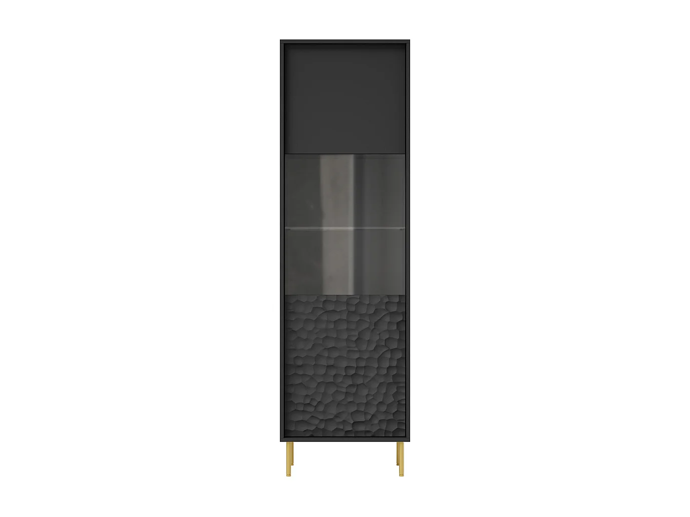 Vitrine design noir et or 185cm Tramona