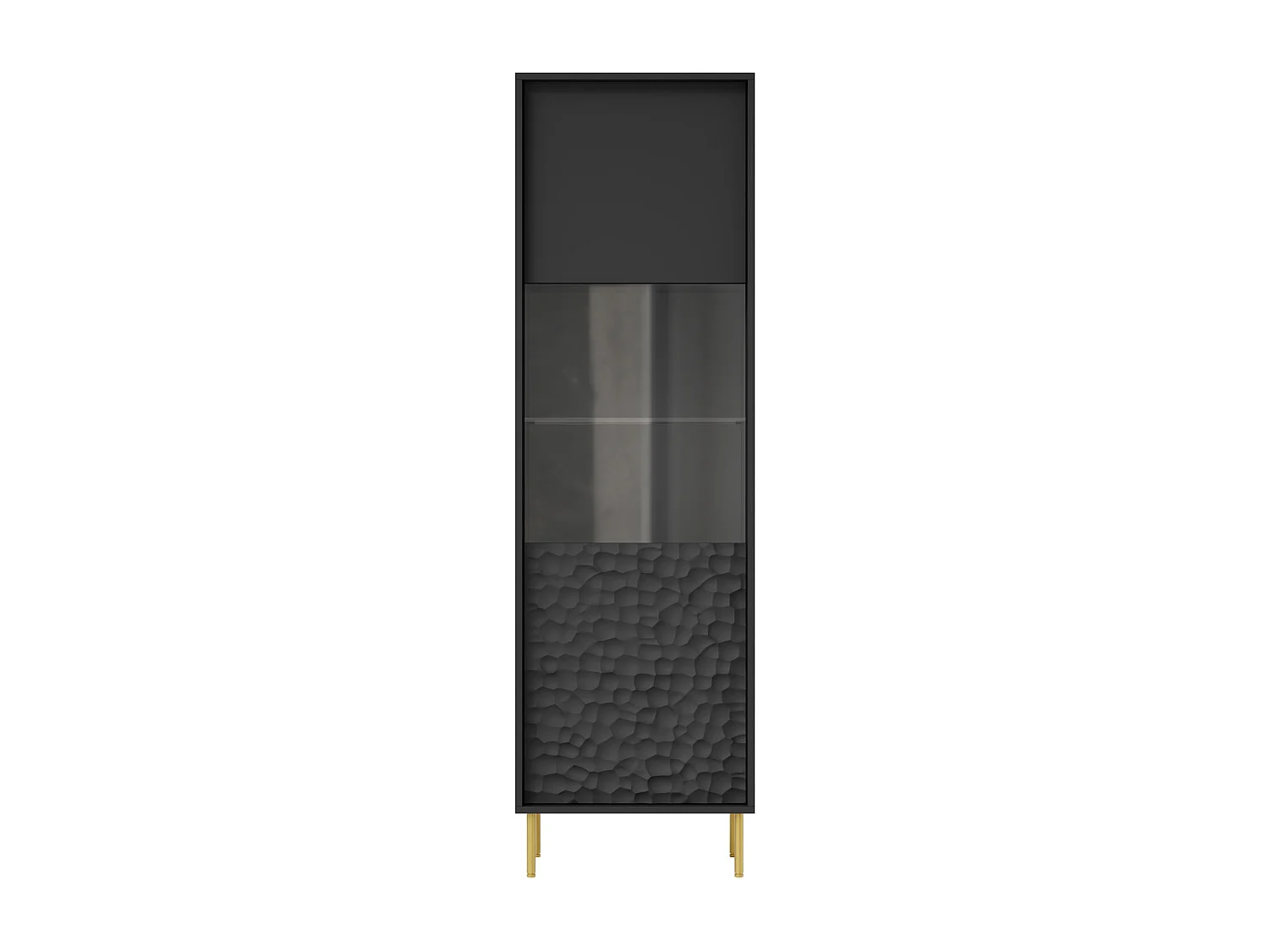 Vitrine design noir et or 185cm Tramona