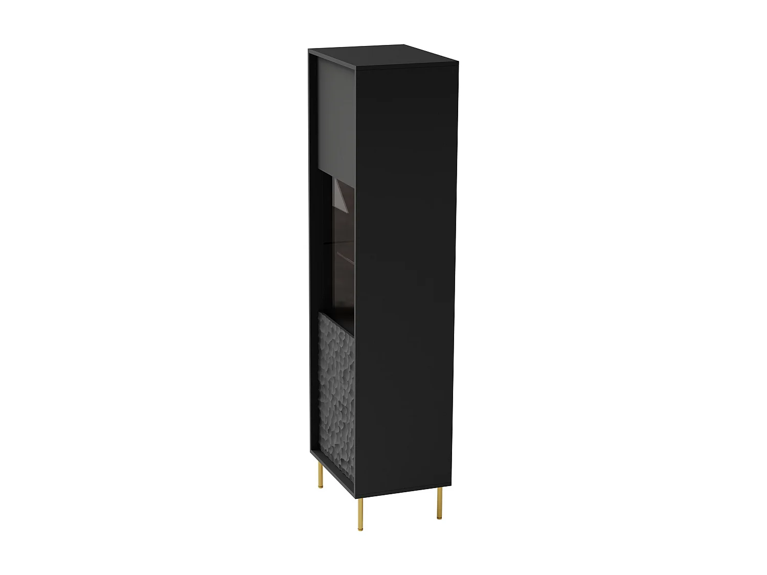 Vitrine design noir et or 185cm Tramona