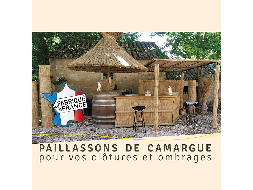 Paillasson en roseau pour clôture 1.5 x 4 m