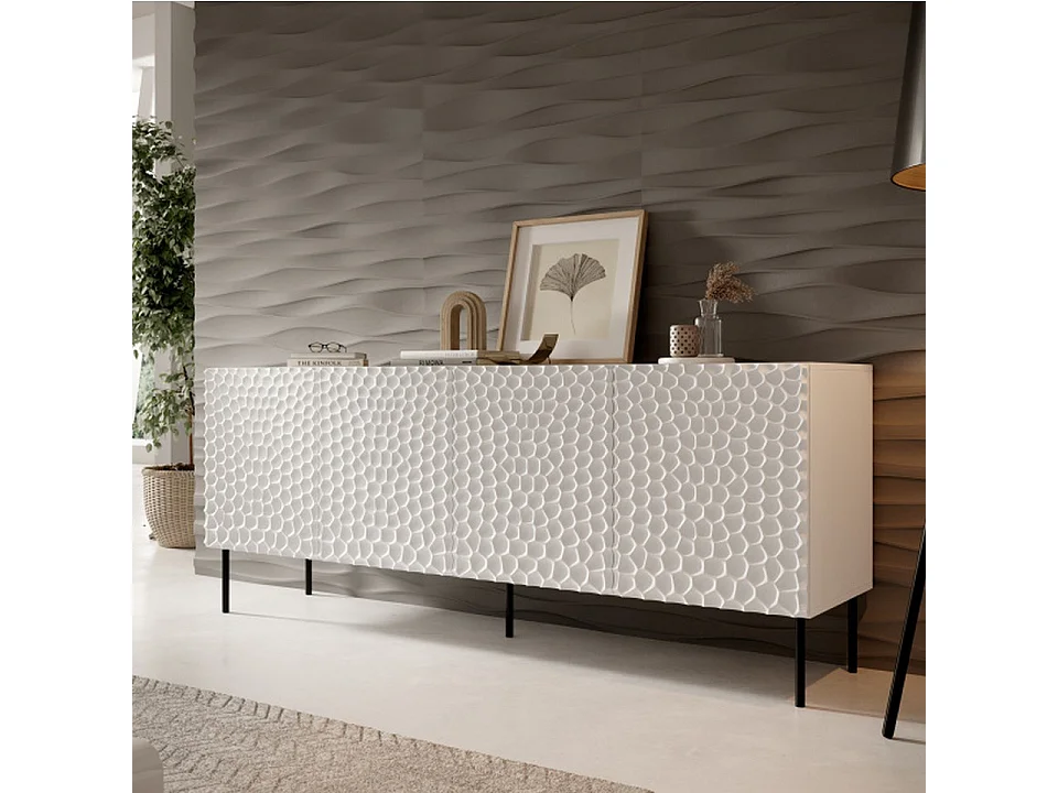 Credenza bassa design Sumoc bianco opaco 190cm