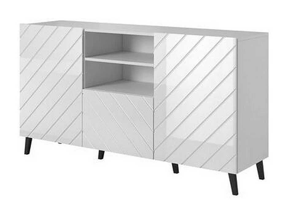 150 cm credenza di design bianca lucida Yaka