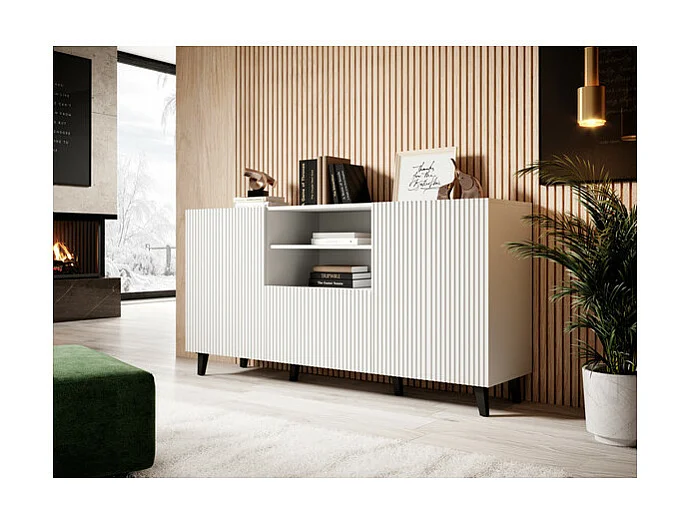 Credenza Gustave bianca 150 cm 1 cassetto 2 ante