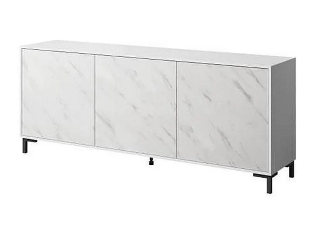 Credenza di design effetto marmo bianco 200 cm Ketla