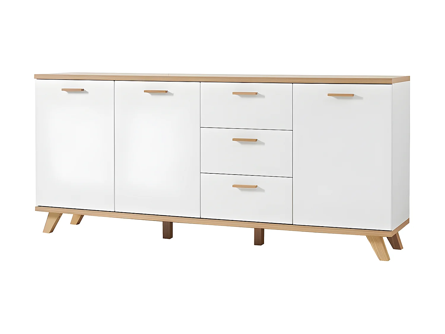 Buffet scandinave 3 portes 3 tiroirs Malmo