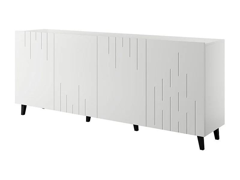 Credenza bassa contemporanea bianco opaco 200 cm Spiro
