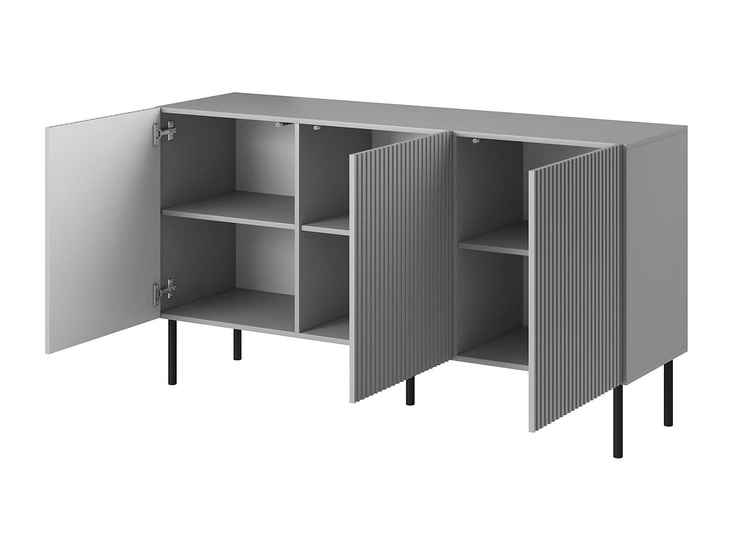 Credenza grigio chiaro con 3 ante Gatsby