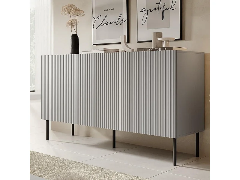 Buffet gris clair avec 3 portes Gatsby