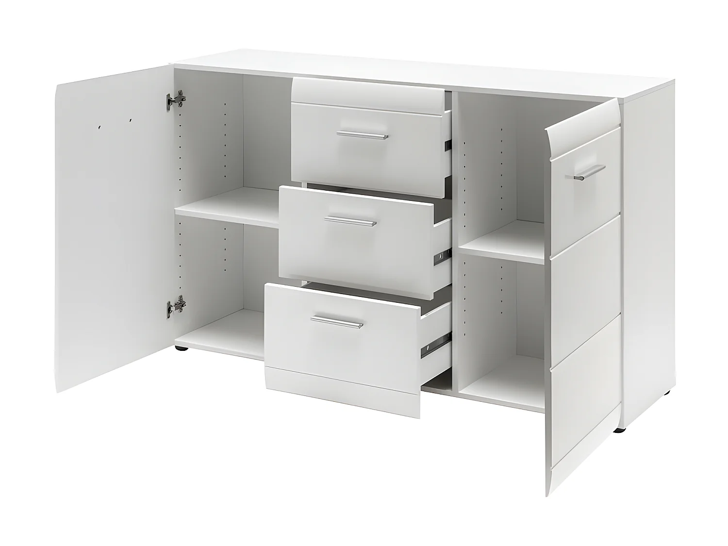 Credenza design bianca 144x86x40cm Alama