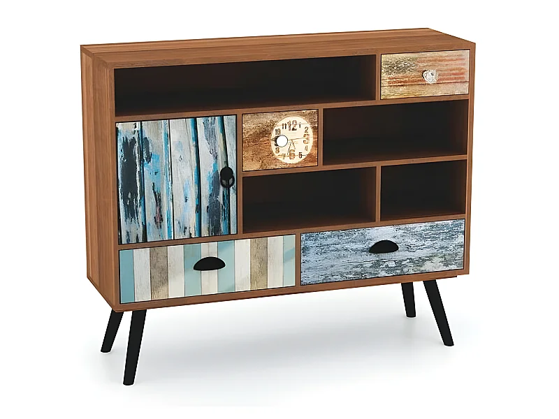 Buffet industriel multicolore Alto