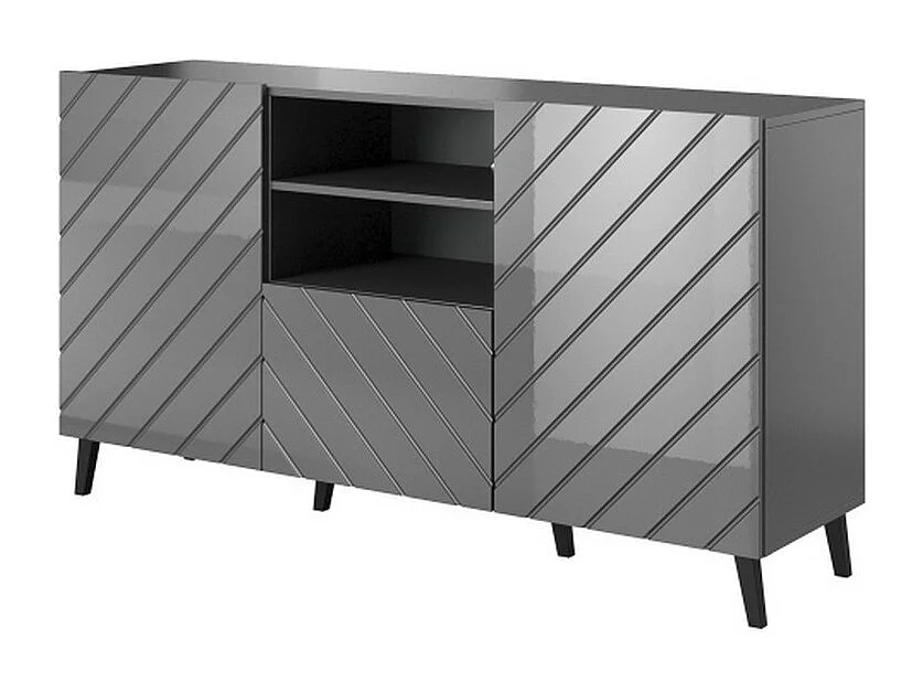 150 cm Credenza di design Yaka grigio lucido