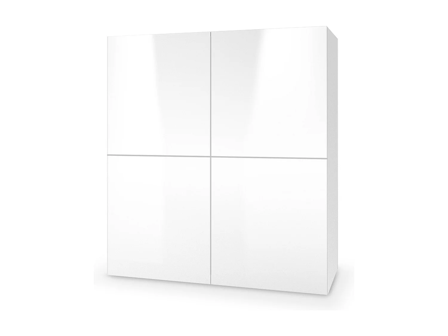 Buffet 2 portes 100 cm blanc brillant Trevise