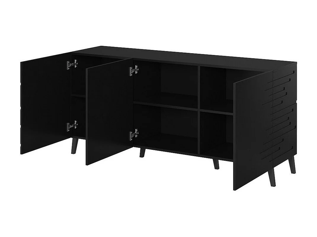 Buffet design noir mat 155 cm Max
