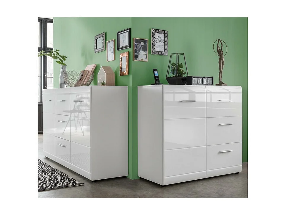 Credenza design bianca 96x86x40cm Alama