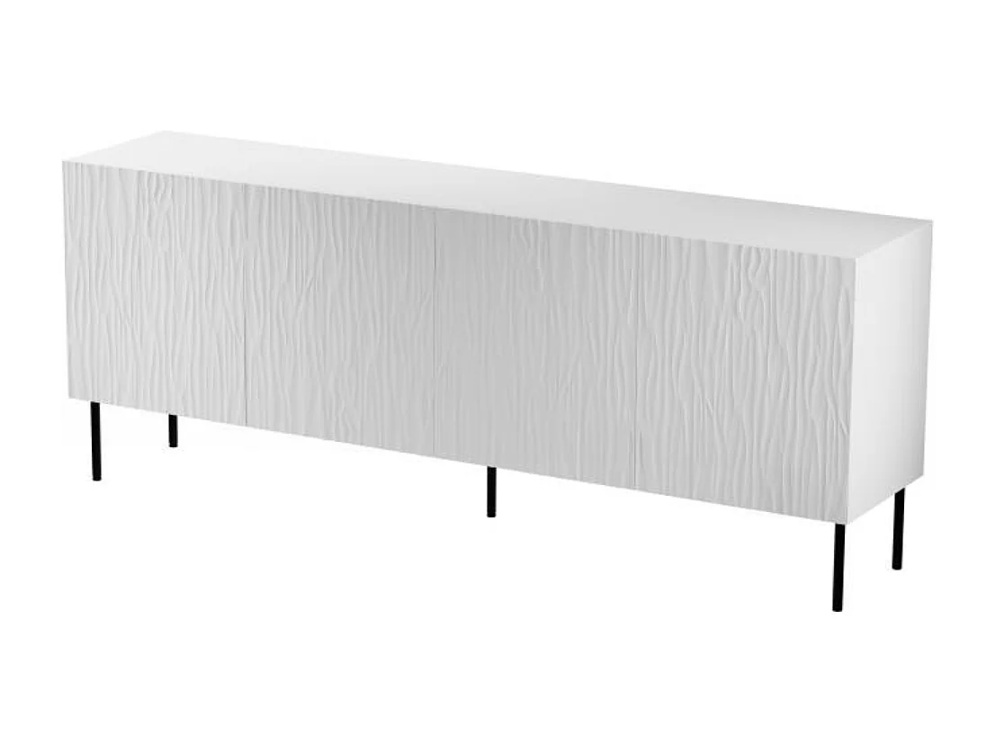 190 cm credenza bassa design bianco opaco Mokt