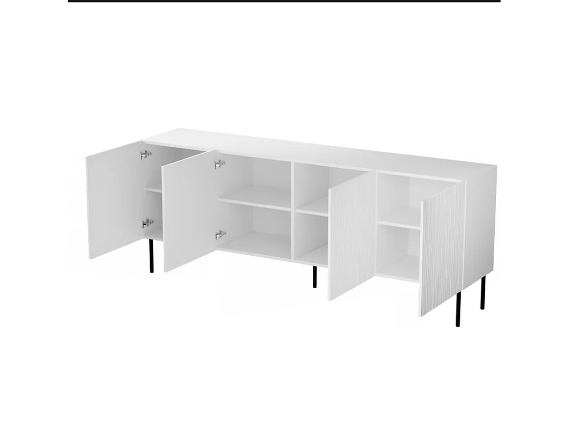 190 cm credenza bassa design bianco opaco Mokt