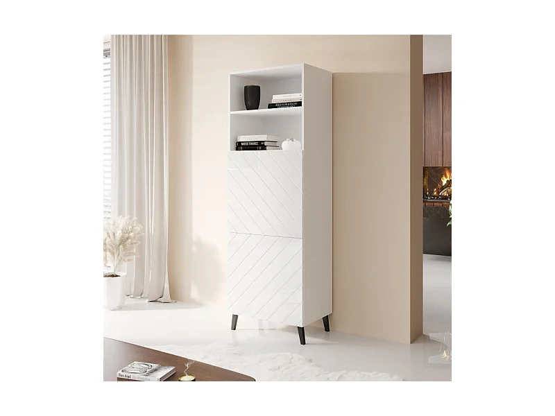 Armoire design blanche 60 cm Yaka
