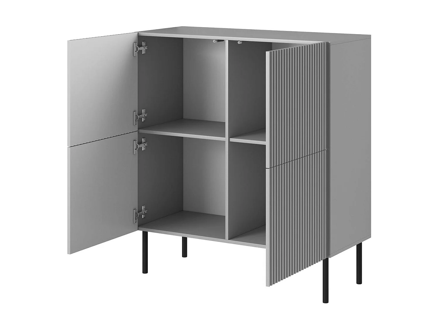 Aparador Gatsby de 4 puertas en gris claro