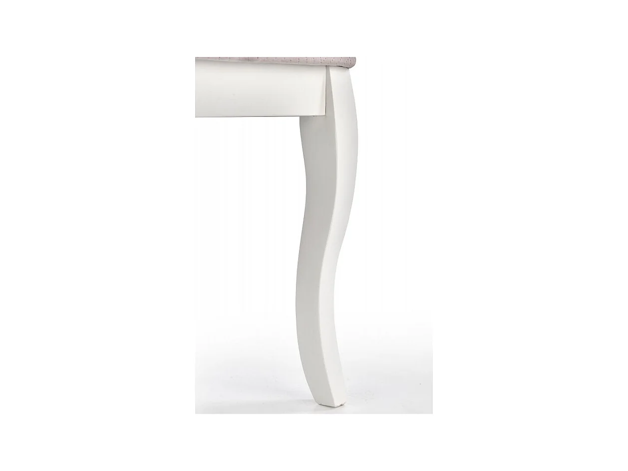 Sedia a medaglione Louis in legno bianco e grigio