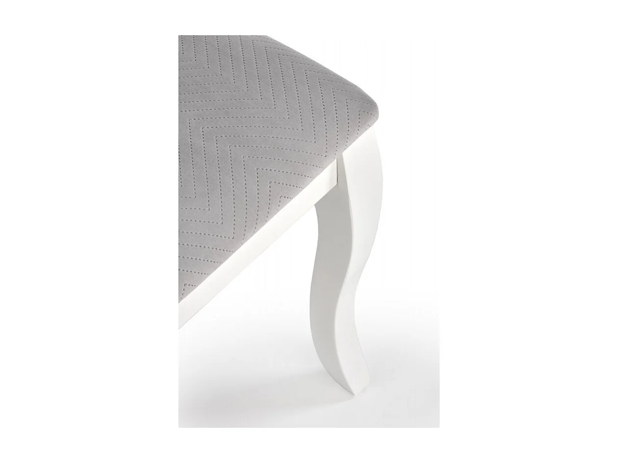 Chaise médaillon blanche et grise en bois Louis