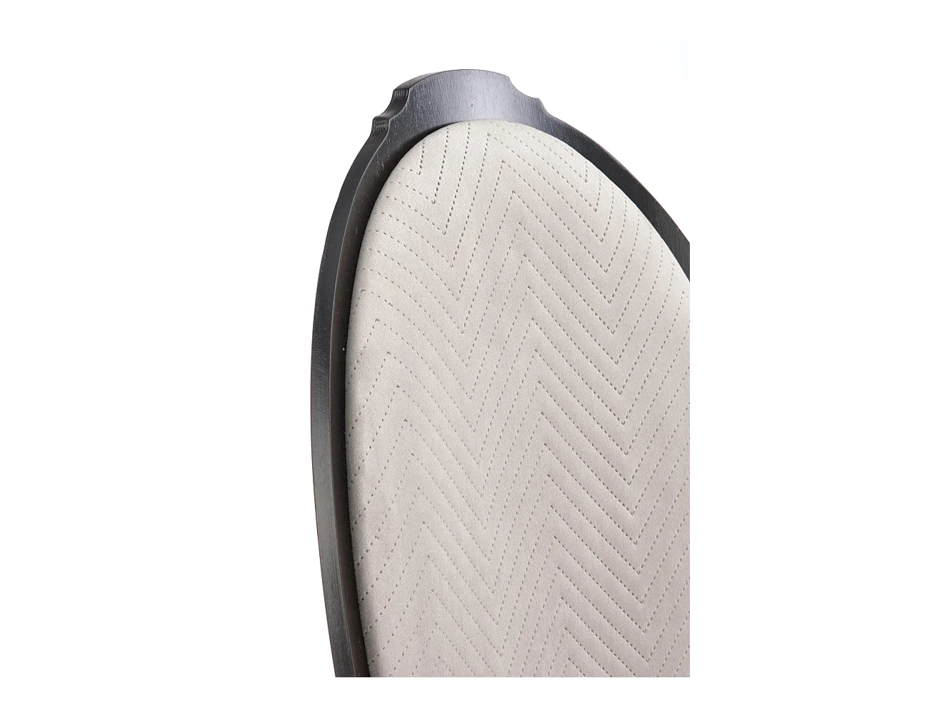 Silla medallón negra y beige en madera de Louis