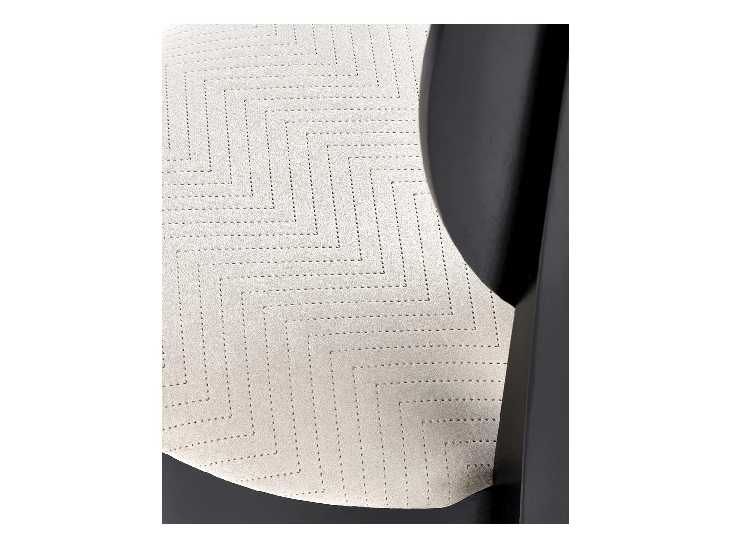 Silla medallón negra y beige en madera de Louis