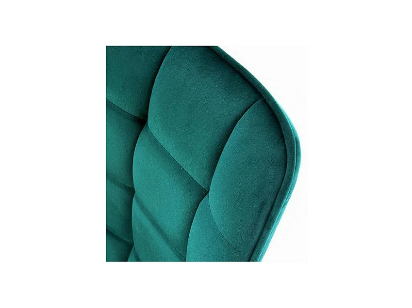 Silla Liberty de diseño en terciopelo turquesa con patas de metal negro