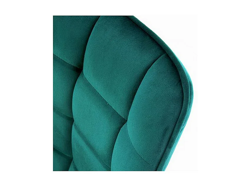 Chaise design velours turquoise pieds en métal noir Liberty