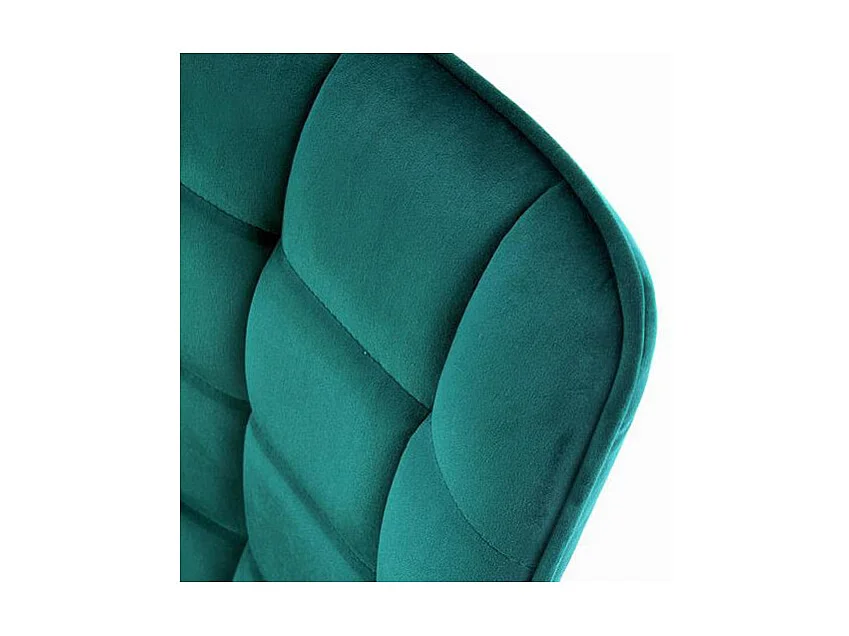 Chaise design velours turquoise pieds en métal noir Liberty