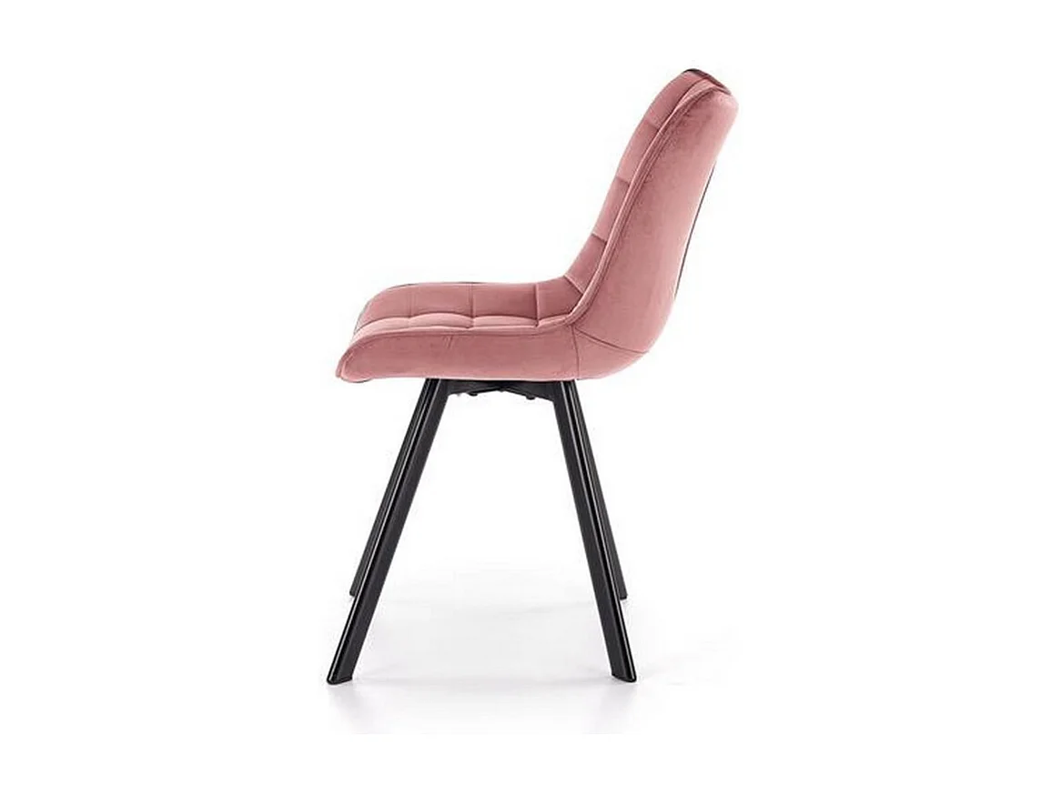 Silla de tela rosa con patas de metal Liberty negro