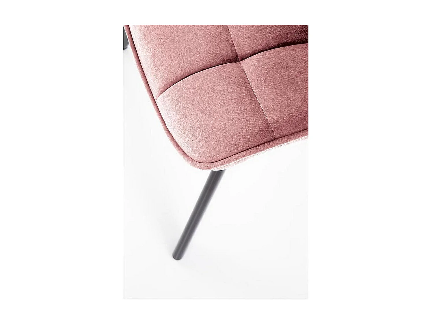 Silla de tela rosa con patas de metal Liberty negro