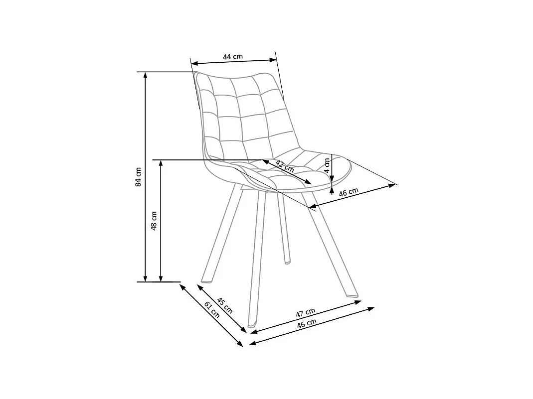 Sedia contemporanea in velluto bordeaux con gambe in metallo nero LIBERTY