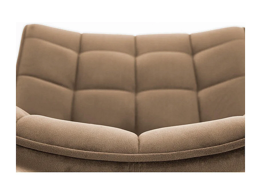 Sedia design Liberty in velluto beige con gambe in metallo nero